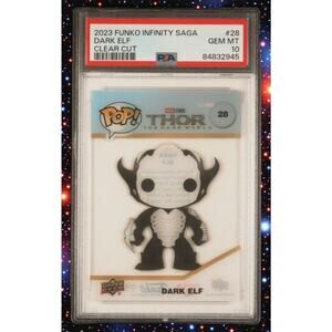 2023 Upper Deck Funko Infinity Saga #28 Dark Elf Clear Cut PSA GEM MINT 10